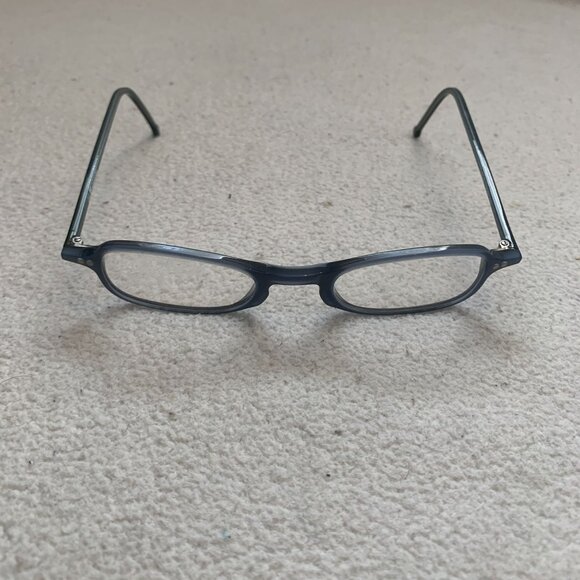 Vintage la Eyeworks Eyeglasses Frames GOBY 262 Brown Blue Rectangular Italy - Picture 3 of 10